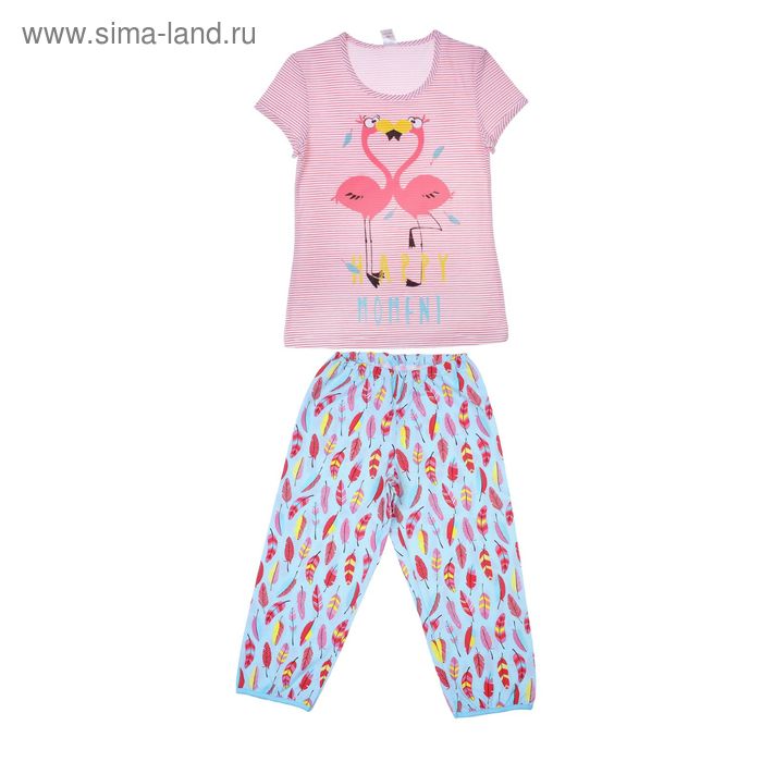 Пижама для девочки "Парочка", рост 134-140 (36) см, цвет розовый Р208680 - Фото 1