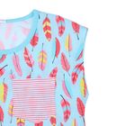 Сорочка для девочки "Пестрые перышки", рост 146-152 (36) см, цвет голубой Р308681 - Фото 2