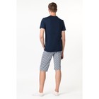 Комплект мужской (футболка, шорты), цвет синий, рост 170-176 см, размер 54 - Фото 4