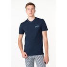 Комплект мужской (футболка, шорты), цвет синий, рост 170-176 см, размер 56 - Фото 2