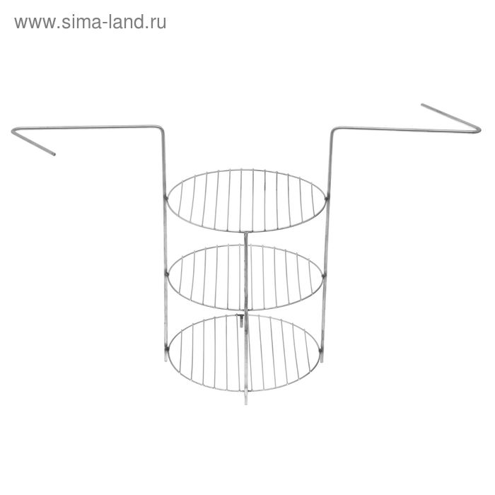 Этажерка-гриль 3-ярусная, средняя, диаметр 22 см,  высота между ярусами 12 см - Фото 1
