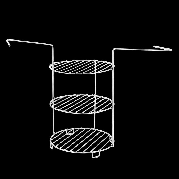 Этажерка-гриль 3-ярусная, средняя, диаметр 22 см,  высота между ярусами 12 см - фото 1883288228