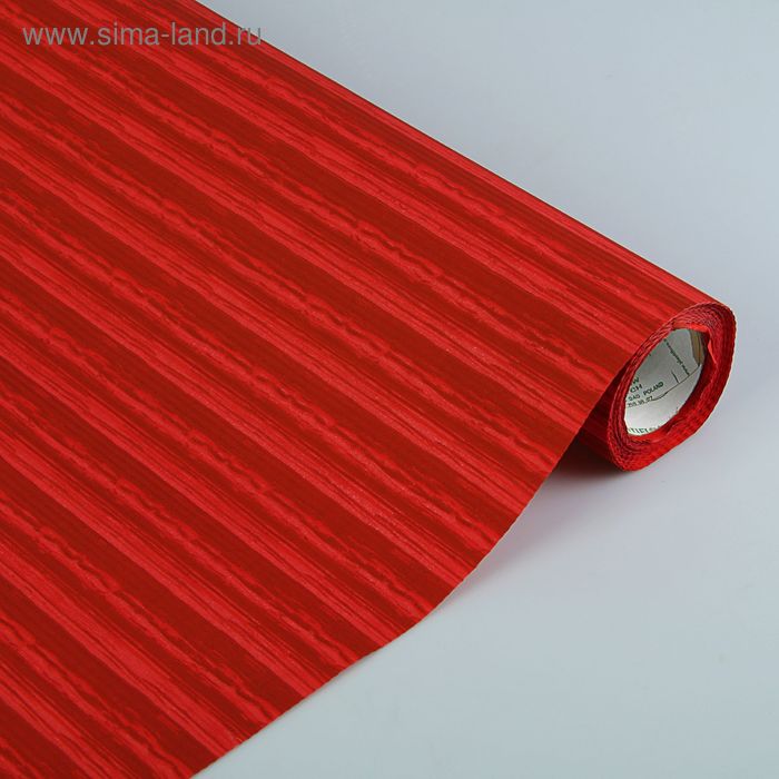 Бумага упаковочная крафт "Линии цвета", красно-бордовый, 0.5 х 10 м - Фото 1