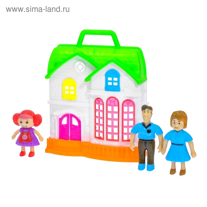 Дом для кукол «Семья» с фигурками, МИКС - Фото 1