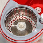 Набор для уборки: ведро на колёсиках с металлической центрифугой 15 л, швабра, запасная насадка из микрофибры, дозатор, цвет МИКС - Фото 3