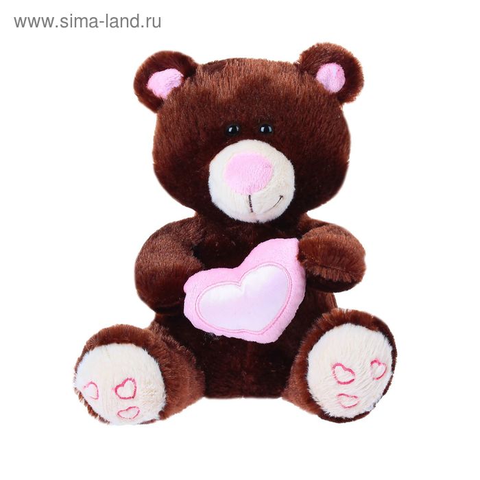 Мягкая игрушка "Мишка Влюблённый", цвет коричневый, 22 см - Фото 1