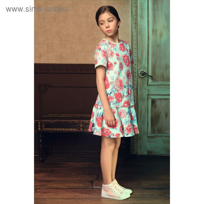 Платье для девочки, рост 116 см, цвет ментол - Фото 1