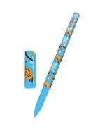 Ручка шариковая Vinson, синяя, масляная, корпус софт-тач, с рисунком, чёрный стержень, штрихкод на штуке - Фото 2