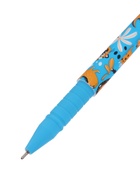 Ручка шариковая Vinson, синяя, масляная, корпус софт-тач, с рисунком, чёрный стержень, штрихкод на штуке - Фото 4
