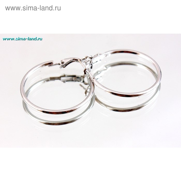 Серьги-кольца «Классика» (набор 15 пар ) d=3 см - Фото 1