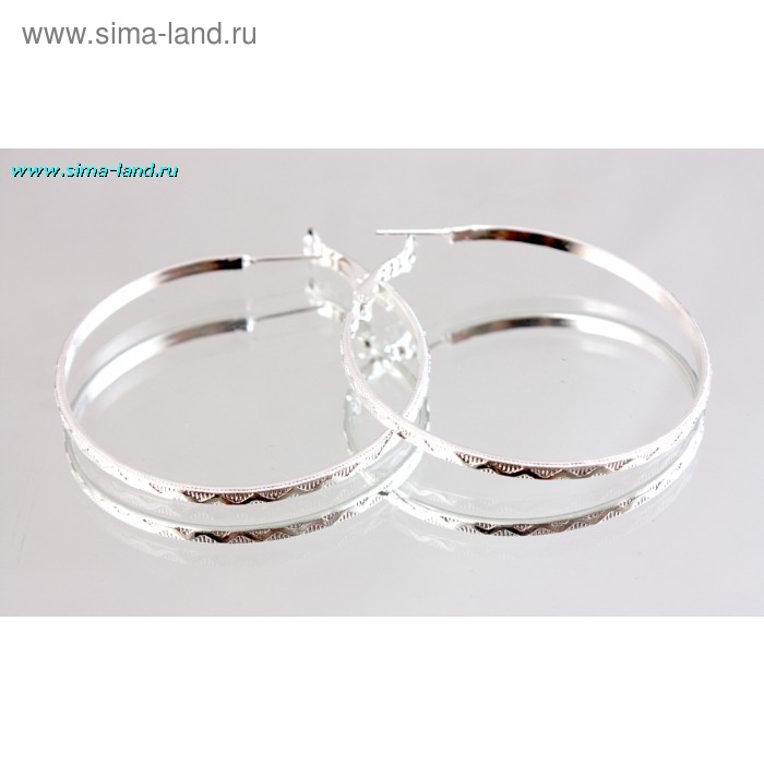 Серьги-кольца «Рельефные» d=2,5-5 см (набор 6 пар ) - Фото 1
