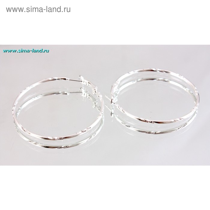 Серьги-кольца «Резьба» d=2,5-5 см (набор 6 пар) - Фото 1