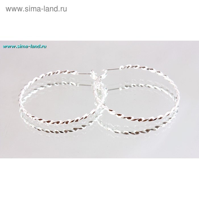 Серьги-кольца «Крученные» d=2,5-5 см (набор 6 пар) - Фото 1