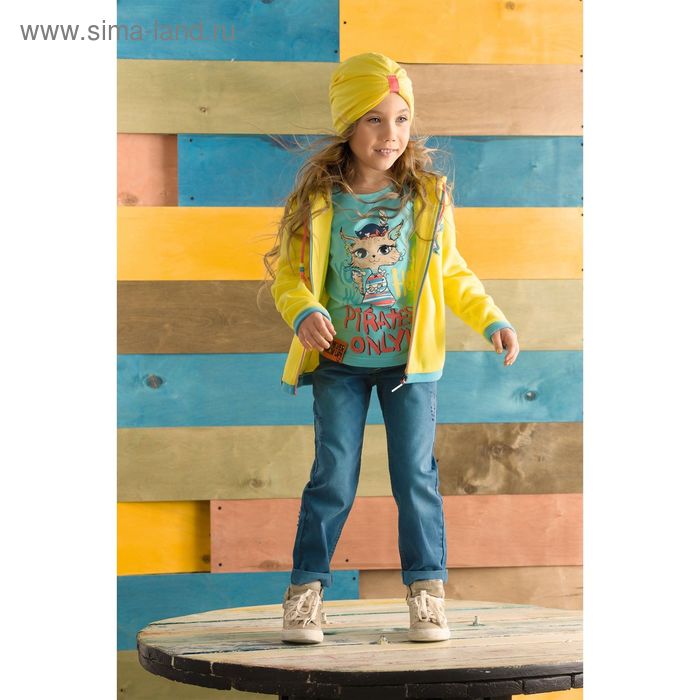 Куртка для девочек, рост 110 см, цвет жёлтый - Фото 1