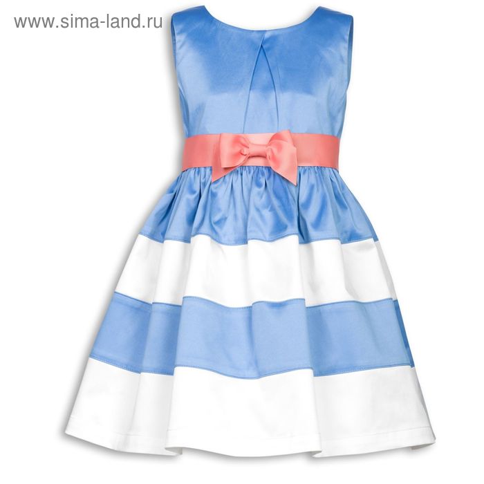 Платье для девочек, рост 98 см, цвет голубой - Фото 1