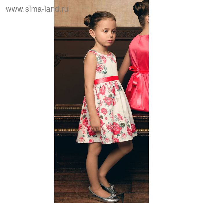 Платье нарядное для девочек, рост 98 см, цвет молочный - Фото 1