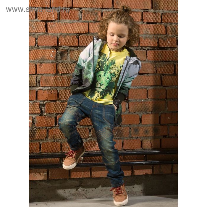 Джинсы для мальчика, рост 104-110 см, цвет охра - Фото 1