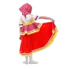 Русский народный костюм "Алёнушка", платье-сарафан, косынка, р-р 64, рост 122-128, цвет красный - Фото 3