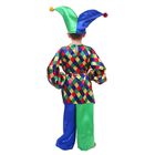 Карнавальный костюм "Клоун Кеша", рубашка, штаны, шапка, бант, р-р 32, рост 128 см - Фото 2