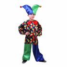 Карнавальный костюм "Клоун Кеша", рубашка, штаны, шапка, бант, р-р 36, рост 140 см - Фото 1