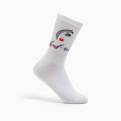 Носки женские, размер 23-25, белые