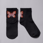 Носки женские, размер 23-25, цвет чёрный - Фото 2
