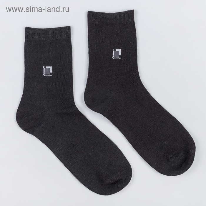 Носки мужские, размер 27-29, цвет чёрный - Фото 1