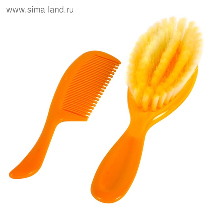 Расчёска детская + массажная щётка для волос, от 3 мес., цвета МИКС - Фото 1