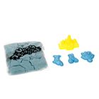 Набор песка для лепки "Морское дно" голубой, 850 гр, с формочками  и доп.элементами в пакете - Фото 4