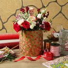 Набор круглых коробок 4в1 "Ажурные цветы красные крафт" 23 х 23 х 16 - 13,5 х 13,5 х 8 см - Фото 2