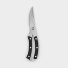Ножницы кухонные Доляна «Профи», 25×4×1,5 см, цвет чёрный - фото 8530484