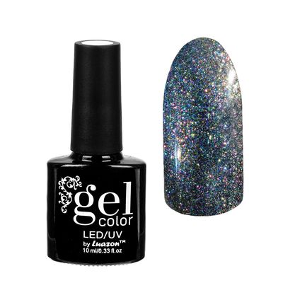 Гель-лак для ногтей "Хамелеон", трёхфазный LED/UV, для чёрной основы, 10мл, цвет 015 серебряный