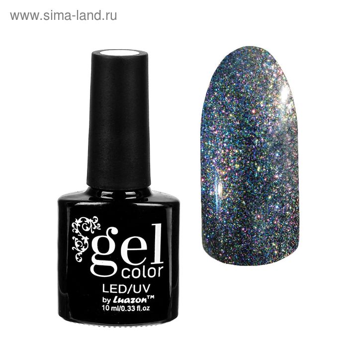 Гель-лак для ногтей "Хамелеон", трёхфазный LED/UV, для чёрной основы, 10мл, цвет 015 серебряный - Фото 1