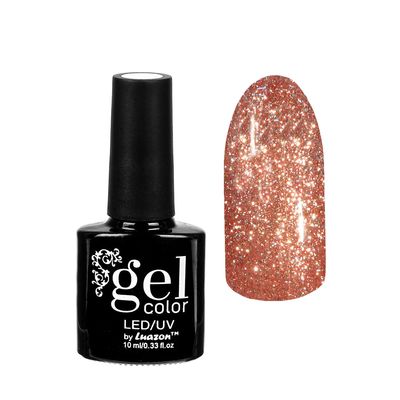 Гель-лак для ногтей "Сверкающая платина", трёхфазный LED/UV, 10мл, цвет 002 коричневый