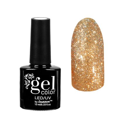 Гель-лак для ногтей "Сверкающая платина", трёхфазный LED/UV, 10мл, цвет 007 тёмно-золотой