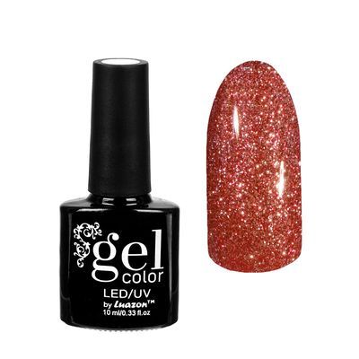 Гель-лак для ногтей "Сверкающая платина", трёхфазный LED/UV, 10мл, цвет 018 красный