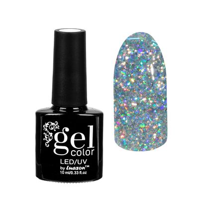 Гель-лак для ногтей «Искрящийся бриллиант», трёхфазный LED/UV, 10 мл, цвет 001 серебряный