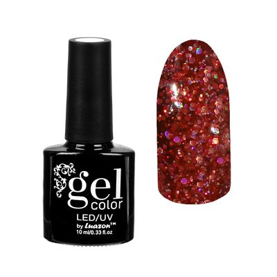 Гель-лак для ногтей "Искрящийся бриллиант", трёхфазный LED/UV, 10мл, цвет 010 красный
