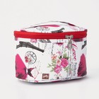 Косметичка на молнии, цвет белый/красный - Фото 1