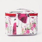 Косметичка на молнии, цвет белый/красный - Фото 2