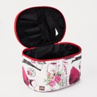 Косметичка на молнии, цвет белый/красный - Фото 3