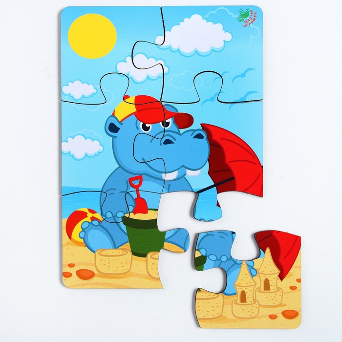 Пазл «Бегемотик на пляже» 41493