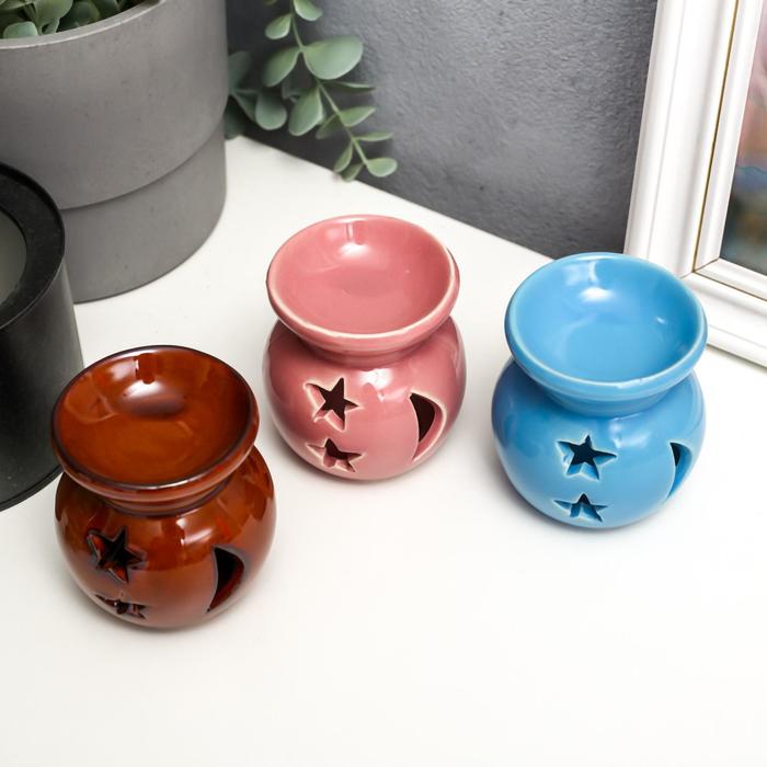 Аромалампа для эфирных масел «Луна и звёзды», 6.5×6.5×7 см, МИКС - Фото 1