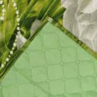 Покрывало ЭКОНОМ рис 75-70 зел/цветы 240х205 см, микро-сатин 75 г/м2 - Фото 3