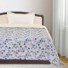 Покрывало ПРЕМИУМ рис 80-1 горох/полоска 240х205 см, микро-сатин 95 г/м2 - Фото 1