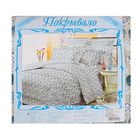 Покрывало ПРЕМИУМ рис 80-1 горох/полоска 240х205 см, микро-сатин 95 г/м2 - Фото 4