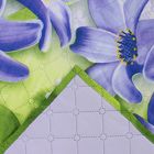 Покрывало ПРЕМИУМ рис 80id-20 голуб/цветы 180х205 см, микро-сатин 95 г/м2 - Фото 3