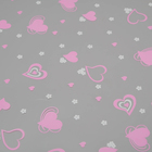Пленка для цветов "Валентин", розово - белая, 40 мкм 0,70 х 7,5 м - фото 8311996