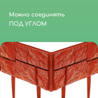 Ограждение декоративное, 24×177.5 см, 5 секций, пластик, терракотовое, «Камень» - Фото 5