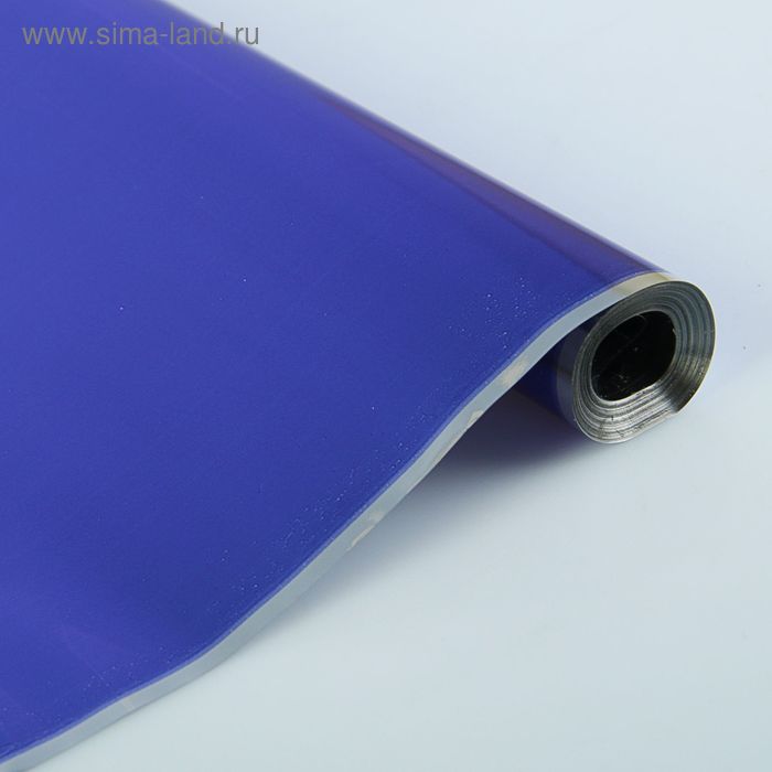 Пленка для цветов металлизированная  700 мм х 9 м, 40 мкм, фиолетовая - Фото 1